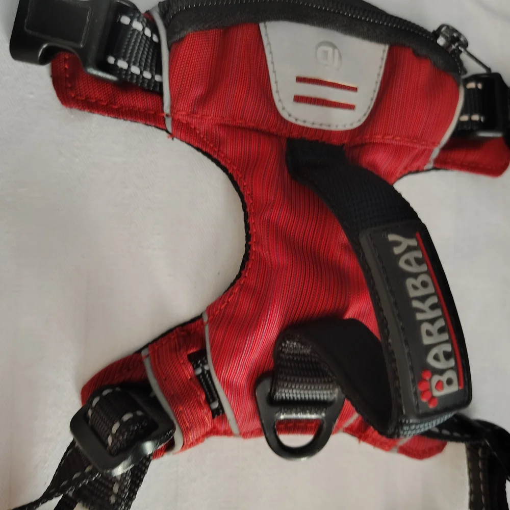 Barkbay Medium Red Dog No Pull Harness with Secure Fit
